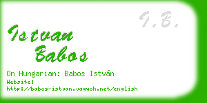 istvan babos business card